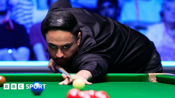 Ishpreet Singh Chadha at the snooker table