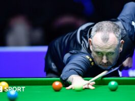 Mark Williams lines up shot