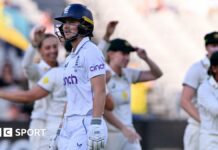 England's Amy Jones walks off after being dismissed in the 2025 Women's Ashes Test at the Melbourne Cricket Ground