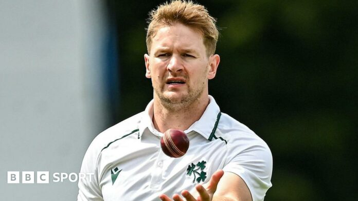 Barry McCarthy in Test match action for Ireland