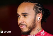 Lewis Hamilton smiling after qualifying at the Australian Grand Prix