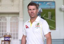 David Warner in the Long Room at Lord's before the 2023 Ashes