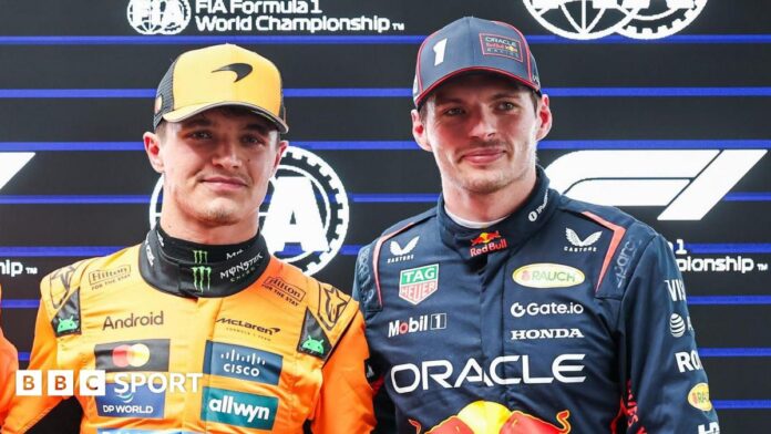 Lando Norris and Max Verstappen