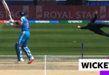 Glenn Phillips catches Virat Kohli out