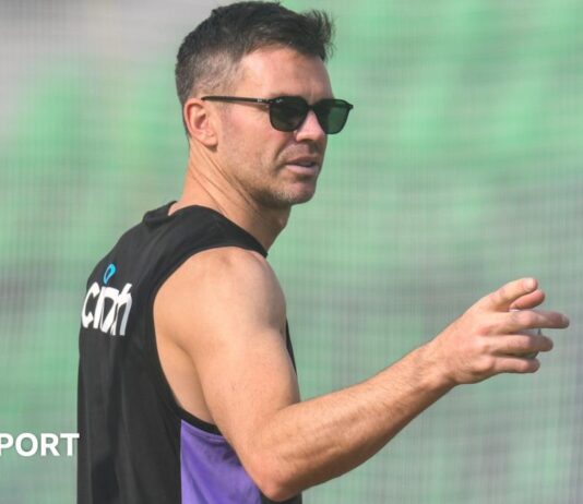 James Anderson at nets